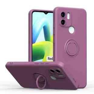 For Xiaomi Redmi A1 Ring Kickstand TPU Silicone Phone Case(Purple)