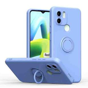 For Xiaomi Redmi A1 Ring Kickstand TPU Silicone Phone Case(Lavender Purple)