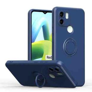 For Xiaomi Redmi A1 Ring Kickstand TPU Silicone Phone Case(Dark Blue)