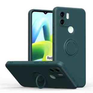 For Xiaomi Redmi A1 Ring Kickstand TPU Silicone Phone Case(Army Green)