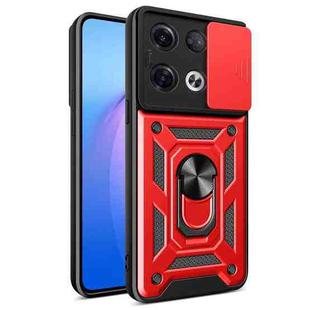 For OPPO Reno8 Pro+ 5G Sliding Camera Cover Design TPU+PC Phone Case(Red)