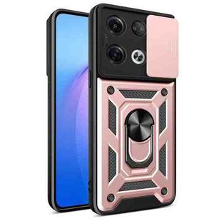 For OPPO Reno8 Pro+ 5G Sliding Camera Cover Design TPU+PC Phone Case(Rose Gold)