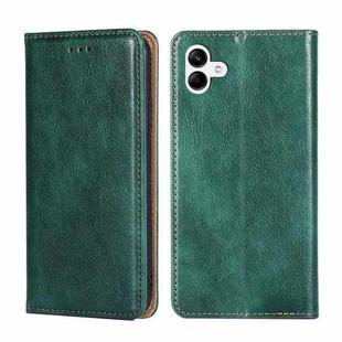 For Samsung Galaxy A04 Gloss Oil Solid Color Magnetic Leather Phone Case(Green)