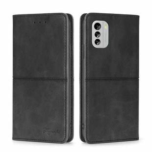 For Nokia G60 5G Cow Texture Magnetic Horizontal Flip Leather Phone Case(Black)