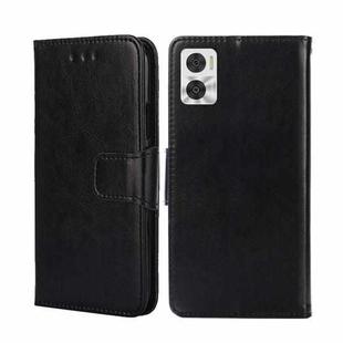 For Motorola Moto E22/E22i Crystal Texture Leather Phone Case(Black)