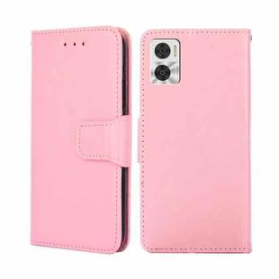 For Motorola Moto E22/E22i Crystal Texture Leather Phone Case(Pink)