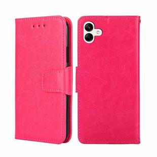 For Samsung Galaxy A04 Crystal Texture Leather Phone Case(Rose Red)