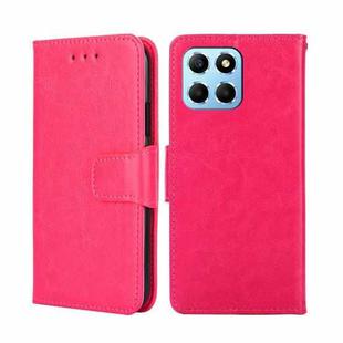 For Honor X8 5G/X6 Crystal Texture Leather Phone Case(Rose Red)