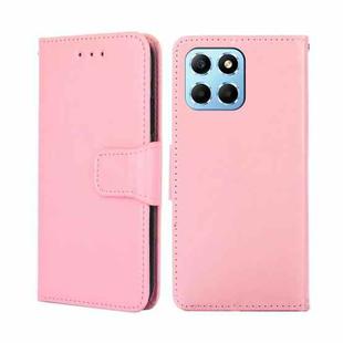 For Honor X8 5G/X6 Crystal Texture Leather Phone Case(Pink)