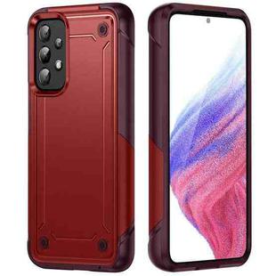 For Samsung Galaxy A33 5G 2 in 1 Soft TPU Hard PC Phone Case(Red Rose Red)