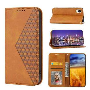 For Samsung Galaxy A23e/A23S/A23 5G/A22e Cubic Grid Calf Texture Magnetic Closure Leather Phone Case(Yellow)