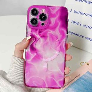 For iPhone 14 Plus Marble Dual-side Laminating Magsafe Phone Case(Purpel)