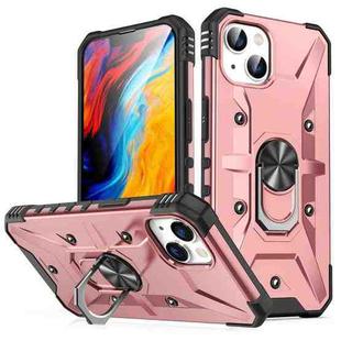 For iPhone 13 Ring Holder Phone Case(Rose Gold)
