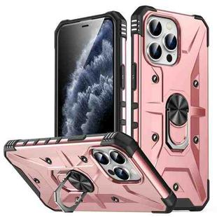 For iPhone 13 Pro Ring Holder Phone Case(Rose Gold)