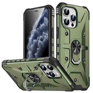 For iPhone 12 Pro Ring Holder Phone Case(Army Green)