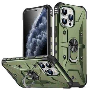 For iPhone 11 Pro Max Ring Holder Phone Case(Army Green)
