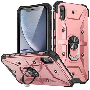 For iPhone XR Ring Holder Phone Case(Rose Gold)