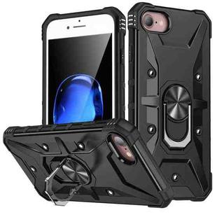 For iPhone SE 2022 / SE 2020 / 7 / 8 Ring Holder Phone Case(Black)