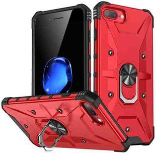 For iPhone 7 Plus / 8 Plus Ring Holder Phone Case(Red)