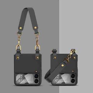 For Samsung Galaxy Z Flip3 5G GKK Integrated Ultra-thin Handbag Phone Case(Black)