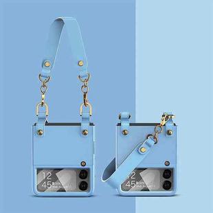 For Samsung Galaxy Z Flip4 GKK Integrated Ultra-thin Handbag Phone Case(Blue)