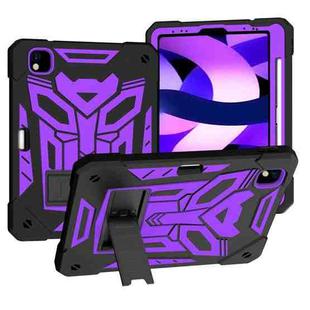 For iPad Pro 11 2018/2020/2021 Bumblebee Silicone+PC Shockproof Tablet Case with Holder(Black Purple)