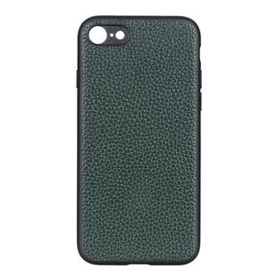 For iPhone SE 2022 / SE 2020 Litchi Texture Genuine Leather Folding Protective Case(Green)