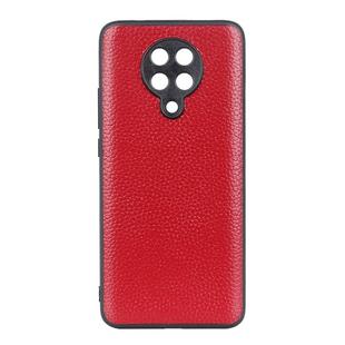 For Xiaomi Redmi K30 Pro Litchi Texture Genuine Leather Folding Protective Case(Red)