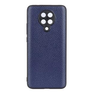 For Xiaomi Redmi K30 Pro Litchi Texture Genuine Leather Folding Protective Case(Blue)