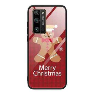 For Honor 30 Pro Christmas Glass Phone Case(Brown Toy Bear)