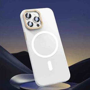 For iPhone 14 Pro Max Magsafe Magnetic Crystal Frosted Series Phone Case(Translucent White)