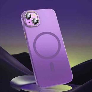 For iPhone 13 Magsafe Magnetic Crystal Frosted Series Phone Case(Translucent Purple)