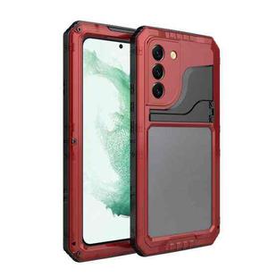 For Samsung Galaxy S22 5G Metal + Silicone Phone Case with Screen Protector(Red)
