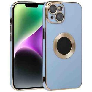 For iPhone 14 Electroplated TPU Phone Case(Light Blue)