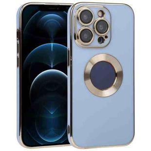 For iPhone 12 Pro Electroplated TPU Phone Case(Light Blue)