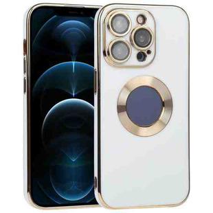 For iPhone 12 Pro Max Electroplated TPU Phone Case(White)