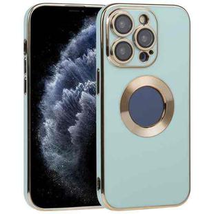 For iPhone 11 Pro Max Electroplated TPU Phone Case(Light Cyan)