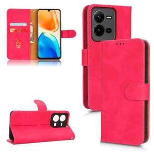 For vivo V25 5G / V25e / X80 Lite Skin Feel Magnetic Flip Leather Phone Case(Rose Red)