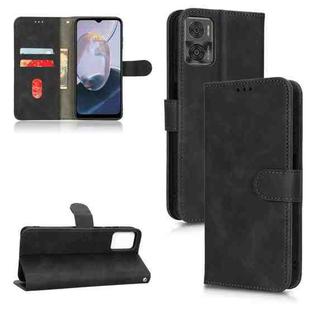 For  Motorola Moto E22 4G / E22i 4G Skin Feel Magnetic Flip Leather Phone Case(Black)