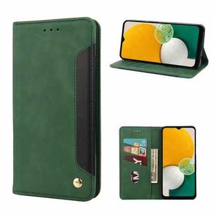 For Samsung Galaxy A14 5G Skin Feel Splicing Leather Phone Case(Green)