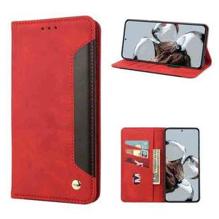 For Xiaomi 12T / 12T Pro / Redmi K50 Ultra Skin Feel Splicing Leather Phone Case(Red)