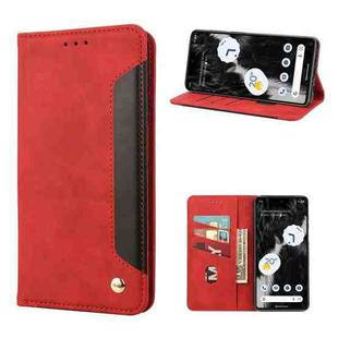For Google Pixel 7 Pro 5G Skin Feel Splicing Leather Phone Case(Red)