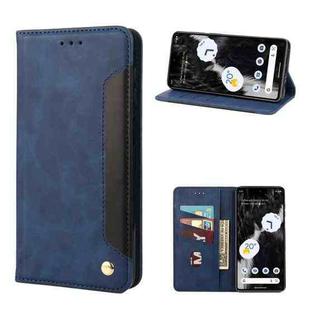 For Google Pixel 7 Pro 5G Skin Feel Splicing Leather Phone Case(Blue)