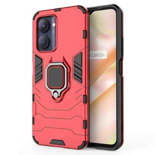 For Realme C33 4G Magnetic Ring Holder PC + TPU Phone Case(Red)