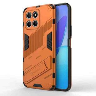 For Honor X8 5G Punk Armor PC + TPU Phone Case with Holder(Orange)