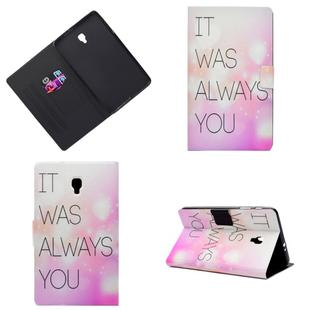 For Galaxy Tab A 10.5 T590 Horizontal Painted Flat Leather Case with Sleep Function & Pen Cover & Card Slot & Holder(Foundation English)