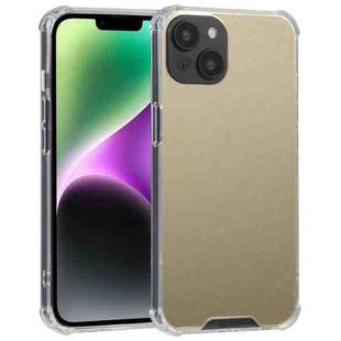 For iPhone 14 Plus Electroplated Mirror Acrylic Four Drop TPU Phone Case(Gold)