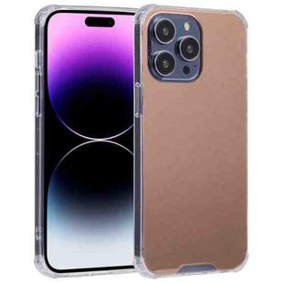 For iPhone 14 Pro Max Electroplated Mirror Acrylic Four Drop TPU Phone Case(Rose Gold)