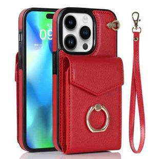 For iPhone 13 Pro Max Anti-theft RFID Card Slot Phone Case(Red)