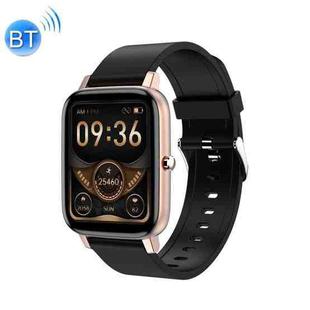 Ochstin 5H80 1.69 inch Square Screen Silicone Strap Heart Rate Blood Oxygen Monitoring Bluetooth Smart Watch(Black+Gold)
